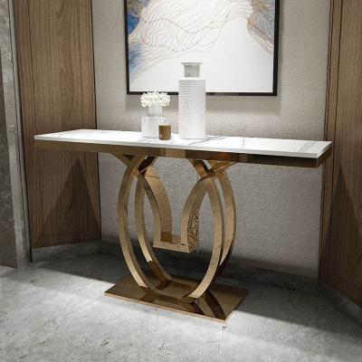 China Atmosphere design adjustable console table single rock single plate countertops stainless entry table (Other) for sale