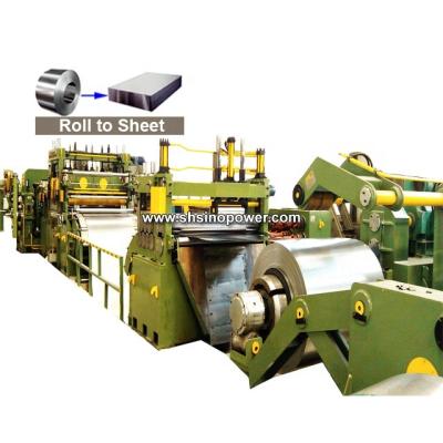 China Hotels metal plate machine shear line shear line for cut coil to sheet metal length shearing process for sale