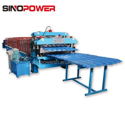 China ROOF double layer corrugated galavinzed steel roofing sheet roll forming machine 3d steel tile roll forming machine for sale