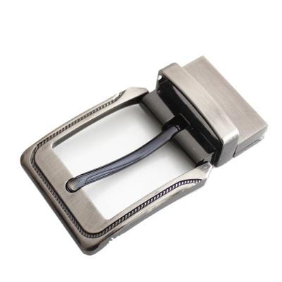 China Reversible Brushed 3.5cm Zinc Alloy Metal Revolving Reversible Belt Pin Buckle for sale