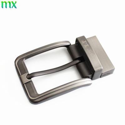 China Custom Reversible Classic Style Pin Buckle Metal Reversible Belt Buckle for sale