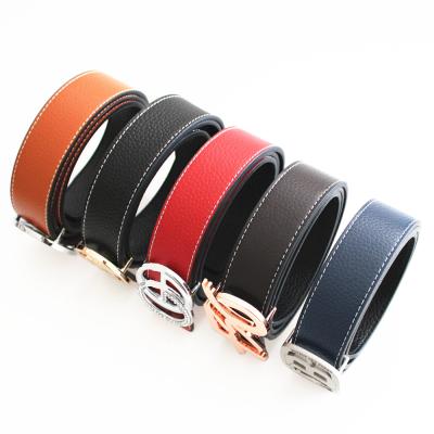 China Fashion.Casual.Business 3.7cm Men's Leather Belt High Quality Soft Stitching Genuine Leather Belt For Men for sale