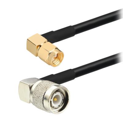 China Right Angle SMA Component RF Copper Network to TNC Male Connector Pigtail Adapter Cable for sale