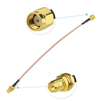 China Copper RF Cable RG178 SMA Male To Female SMA Antenna Extension Adapter Wire for sale