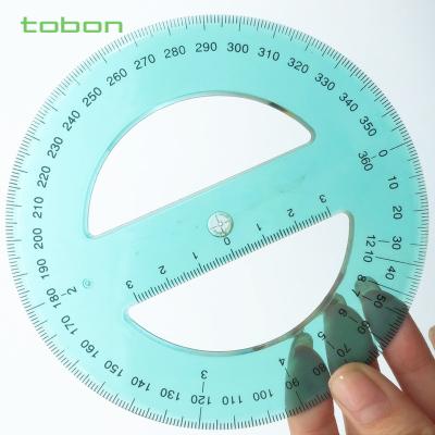 China Measuring Tools Clear 360 Degree Round Protractor Ruler for sale