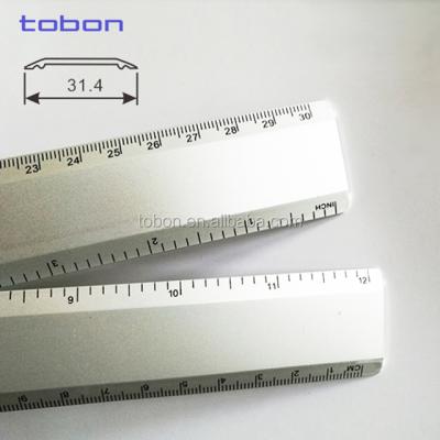 China Metal Custom 30cm Measuring Scale Flexible Aluminum Metal Plastic Ruler for sale