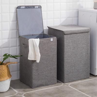 China Minimalist factory wholesale dirty clothes can be washed with blanket square bathroom large laundry basket for sale