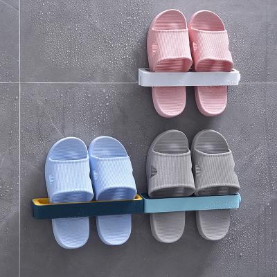 China Free Punching Paste Asphalt Storage Can Be Folded Bathroom Toilet Slipper Wall Hanging Stand Viable for sale