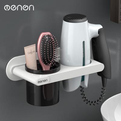 China Hair Dryer Rack Bathroom Toilet Shelf Storage Drape Free Punching Free Punch Holder Under for sale