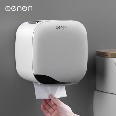 China Creative Box Viable Punch-free Waterproof Tissue Paper Roll Tissue Holder Toilet Paper Box for sale