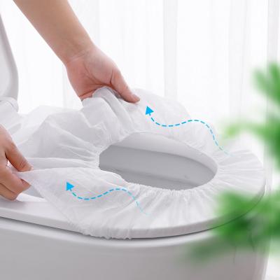 China Travel Sustainable Nonwoven Disposable Toilet Seat Cushion Paper Maternity Set-in Thick Toilet Cover Paste Pad for sale