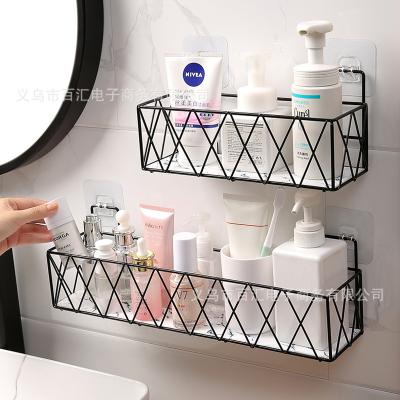 China Free Punching Shelf Wall Mounted Bathroom Wall Storage Toilet Wall Hanging Rack Viable Bathroom Sink for sale