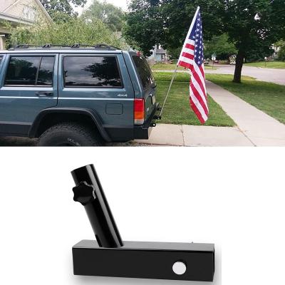 China Single Fashion Trailer Bracket Hitch Mount Flag Pole Holder Flagpole Socket Flags Car Camper For JEEP Wrangler JK JL for sale