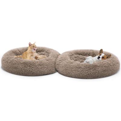 China Custom Washable Luxury Soft Soothing Ultra Soft Breathable Cat Bed Indoor Orthopedic Machine Dog Bed Pet Bed Accessories Suppliers for sale