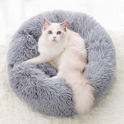 China Factory Wholesale Breathable Removable Inner Cushion Soothing Pet Bed Biggest Donut Shape Orthopedic Washable Luxury Dog Bed Sofa for sale