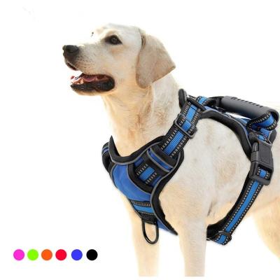 China YuanFei Padded Pet Suppliers Custom Design Soft Mesh Padding Dog Harness Pet Vest With Matching Collar Leash for sale