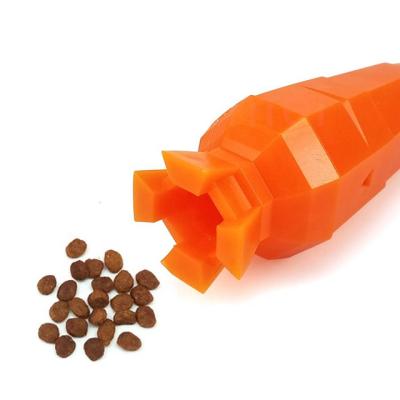 China Wholesale 2021 Viable Amazon Dog Chew Toys Teeth Cleaning Toys TPR Carrot Treat Chew Toy for sale