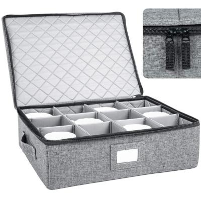 China Durable Hardshell Transport Protects China Tableware Storage Containers for sale