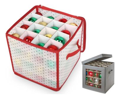 China Sustainable 64 Standard Holiday Ornaments Christmas Decorations Seasons Christmas Ornament Storage Bins for sale