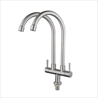 China Thermostatic Faucets 304 Stainless Steel Cold Water Kitchen Sink Faucet Brushed Kitchen Faucets For Kitchen Sink for sale