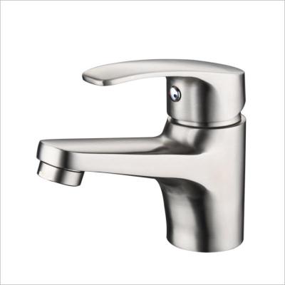 China Thermostatic Faucets 304 Stainless Steel Bathroom Sink Faucet Brushed Basin Mixer Taps Wash Bath Faucet Basin Faucets For Bathroom Sink for sale