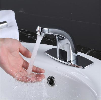 China Sense Faucets Basin Faucets Brass Touch Sensor Free Automatic Basin Taps Faucet For Bathroom Sink for sale