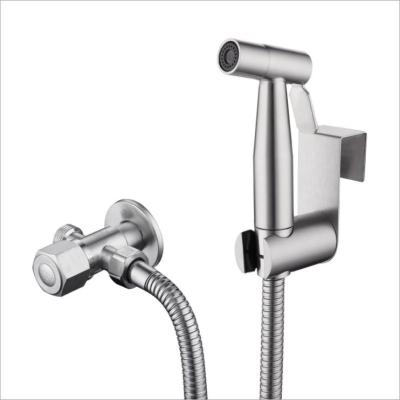 China Faucets 304 Stainless Steel Thermostatic Brushed Bidet Sprayer Set Hand Held Sprayer Bidet Sprayer With 150cm Hose for sale