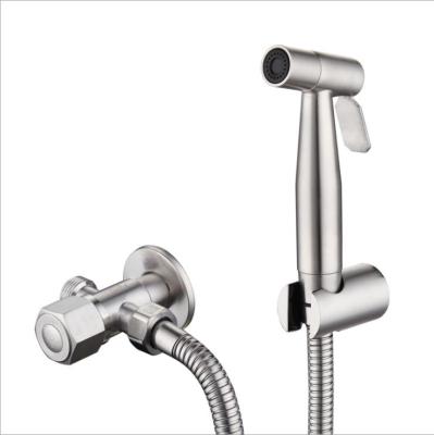 China Thermostatic Brushed Faucets 304 Stainless Steel Handheld Bidet Sprayer Set Toilet Sprayer Bit Sprayer For Toilet With 1.5m Hose for sale