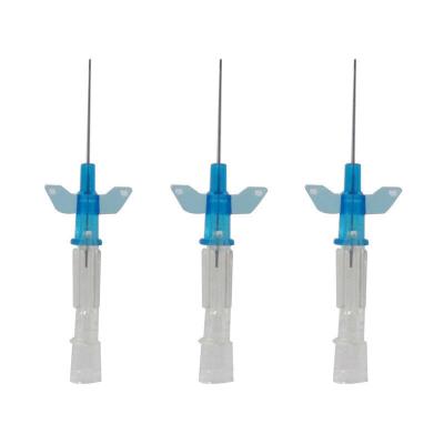 China Arterial Indwelling Needle iv cannula arterial venous indwelling needle with injection port and wing for sale