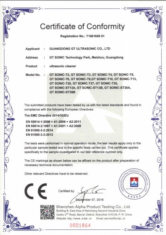 EMC - Guangdong GT Ultrasonic Limited Company