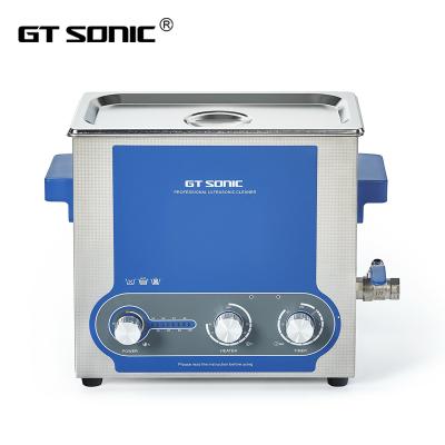 China Hardware Lab Ultrasonic Cleaner 6L 40KHz Ultrasonic Cleaning Machine Power Heater Timer Adjustable for sale