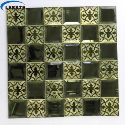 China Color direct decorative mirror arc rain parquet sale glass mosaic tile for sale