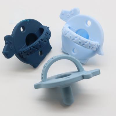 China BPA Free Factory Customized Own Design Cute Dinosaur Shape Safety Food Grade Soft Silicone Baby Pacifier for sale