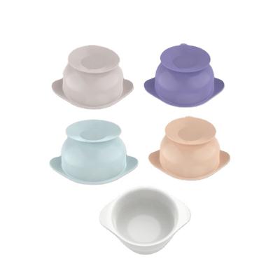 China 2021 New Design Food Grade Safety Baby Toddler Silicone Suction Feeding Bowl With Handles for sale