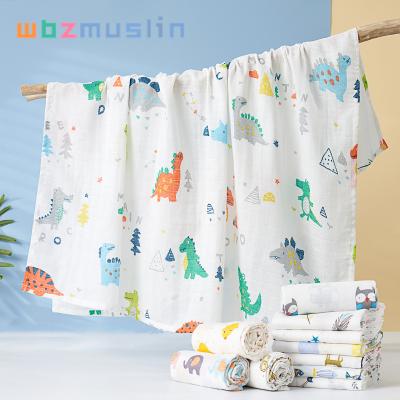 China Super Soft Anti-bacteria Summer Cotton Bath Towel Baby Newborn Blanket Wrap Muslin To Wrap Blankets for sale