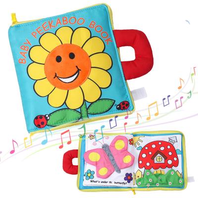 China 3D Rattle Soft Baby Early Learning Educational Toys Waterproof Baby Soft Printing Cloth Books for sale