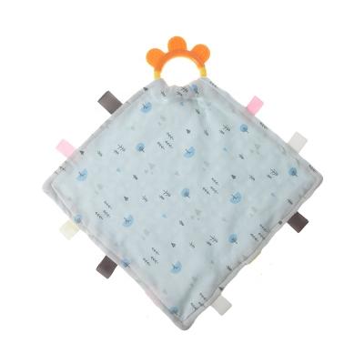 China For Baby Teething New Next Super Soft Comfort Soothing Toy Baby Safety Blanket With Teether for sale