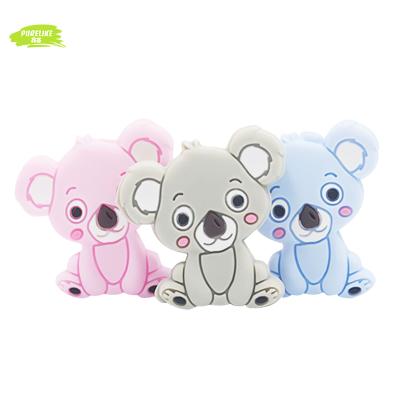 China Non-Toxic Koala Shape Silicone Chew Beads Jewelry For Infants Toddler Autism ADHD And Biting Baby for sale