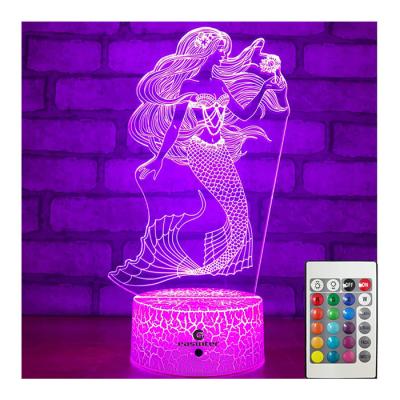 Cina La lampada acrilica portatile il RGB IL LED 16 della sirena 3D colora il tocco astuto in vendita