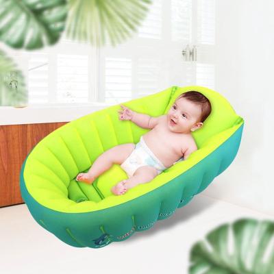 China PVC Inflatable Newborn Baby Shower Portable Bathtubs Folding Tubs Support Seat Infant Child Kids Wash Pool for sale