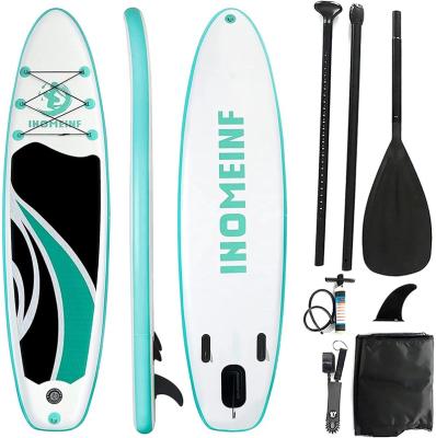 China IHOMEINF 10ft PVC Blob Boarding Inflatable Paddle Boards For Adults Blow Up Stand Up Paddleboard Sup (10' Green SUP) for sale