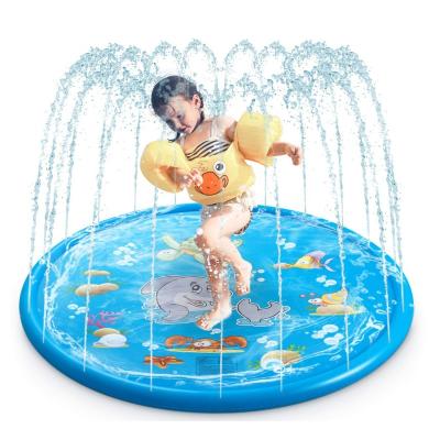 China 2022 Inflatable Splash Mat Water Fun Sprinkler Splash Pad Summer Kids Water Toy Water Splash Pad PVC Water Spray Pad for sale