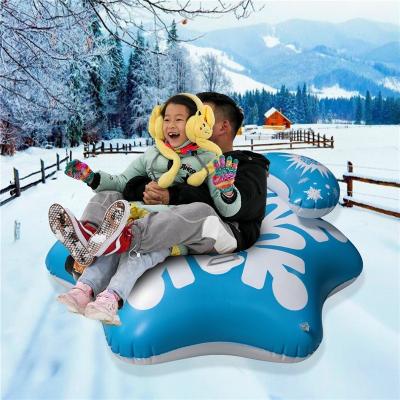 China Inflatable Tube Ski Ring Thickened Adult Children Double Ski Tires Wear Resistant PVC Inflatable Sled Snow Toy Snow for Kid Sledding for sale