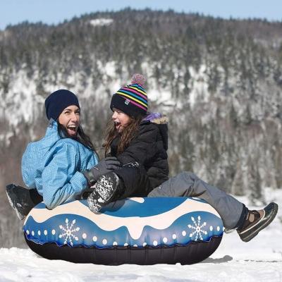 China Factory price PVC inflatable snow tube 120cm winter outdoor sports custom logo inflatable snow tube sled for sale