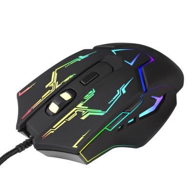 China Hot Selling Professional Gaming Mouse High Power High Power Finger Optical Cool Multicolor Mouse Backlight for sale