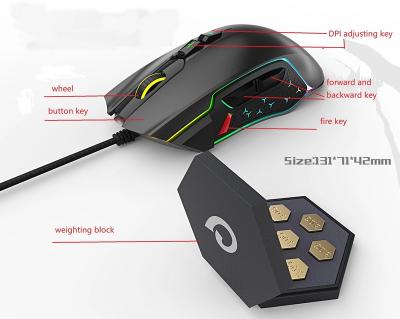 China Hot Selling Optical Professional Tracking Method And Gaming Computer Accessory USB Connect High DPI 12000 8D Gaming Mice for sale