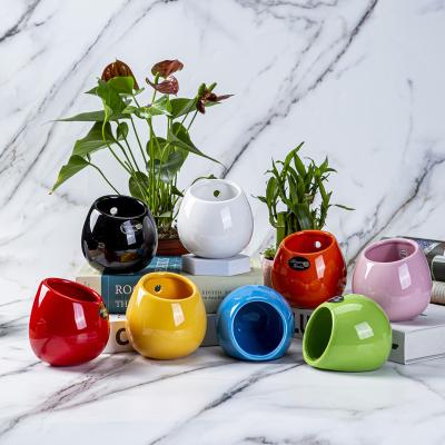 China CLASSIC wholesale custom made flower pots flower pots decorative cheap ceramic garden color outdoor planters hanging pots for sale