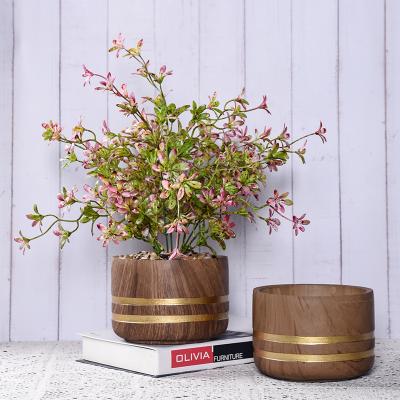 China Wholesale Custom Minimalist Decoration Retro Cement Grain Cement Grain Indoor Balcony Planters Vintage Succulent Flower Pot for sale