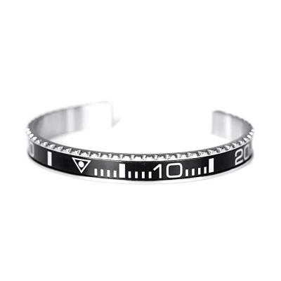 China Dr. Jewelry 2021 New Design Mens High Quality Stainless Steel Tachometer Cuff Bracelet CLASSICS for sale