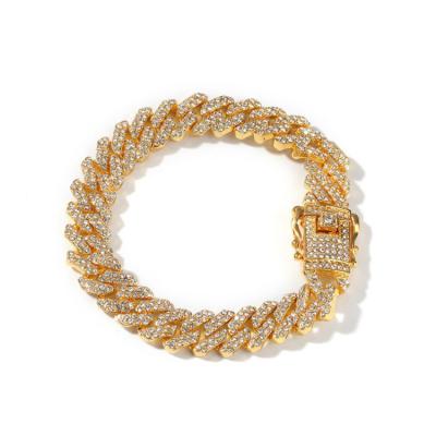 China Hiphop New Arrival Zircon Bracelet Ice Out Miami Chain Link Bracelet Trendy Hip Hop Jewelry Men Wholesale for sale